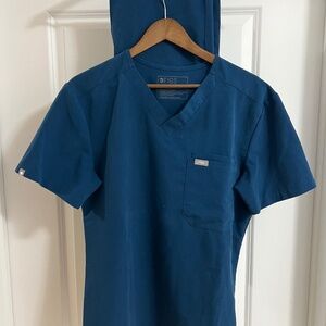 Figs Caribbean Blue Scrub Set (Men's/Unisex)